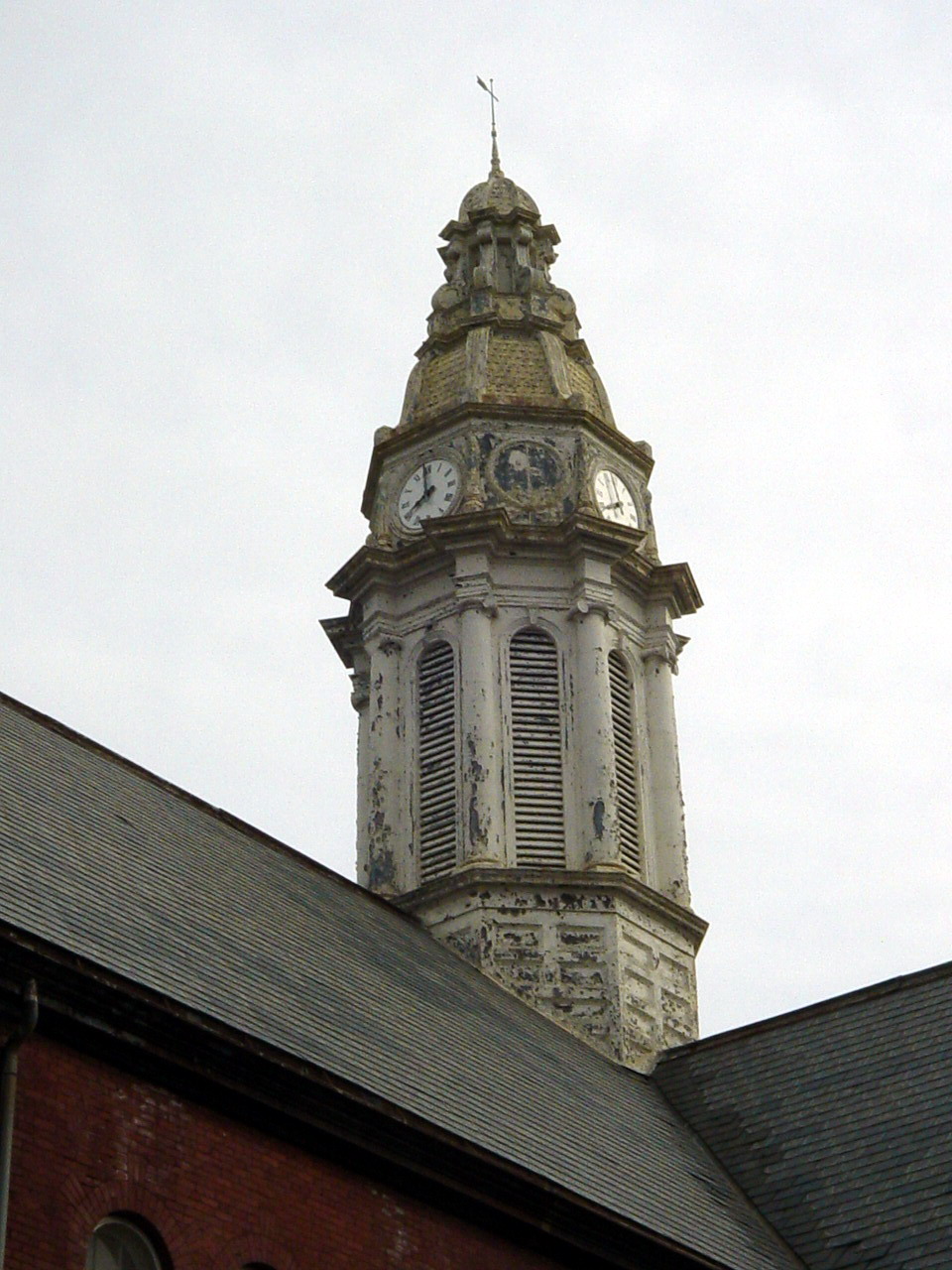 Lead-coated copper clock tower