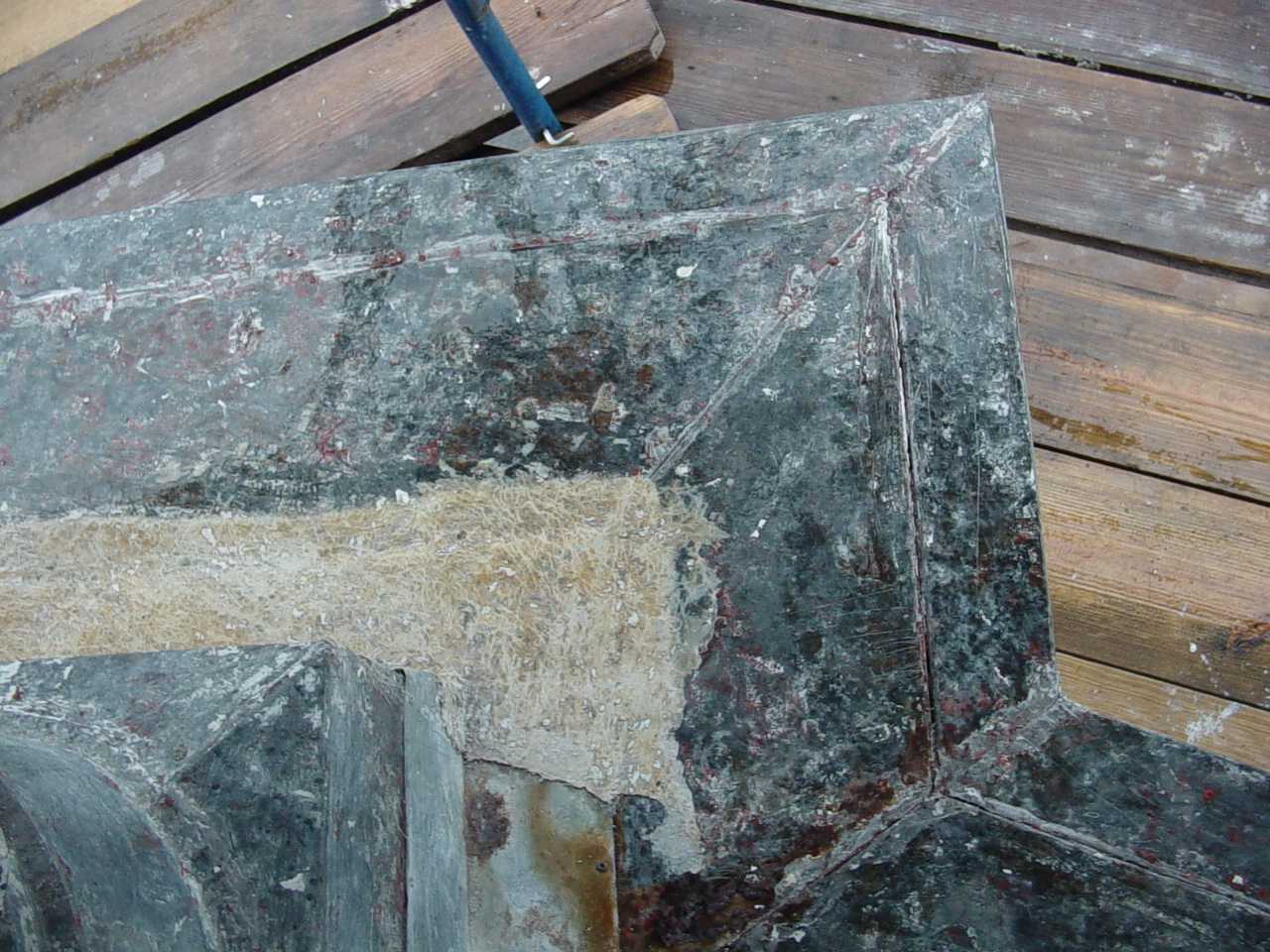 Surface cleaned with a high-pressure washer