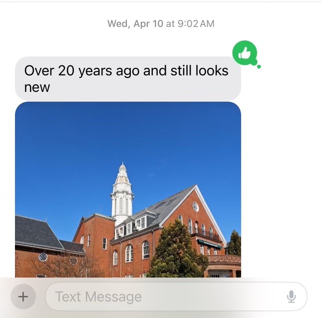 View of the renovated tower 20 years later