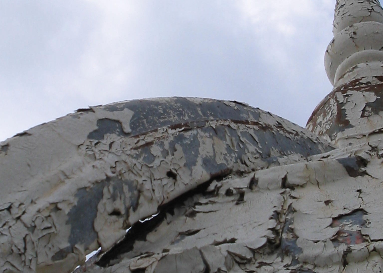 Cracked section of the tower