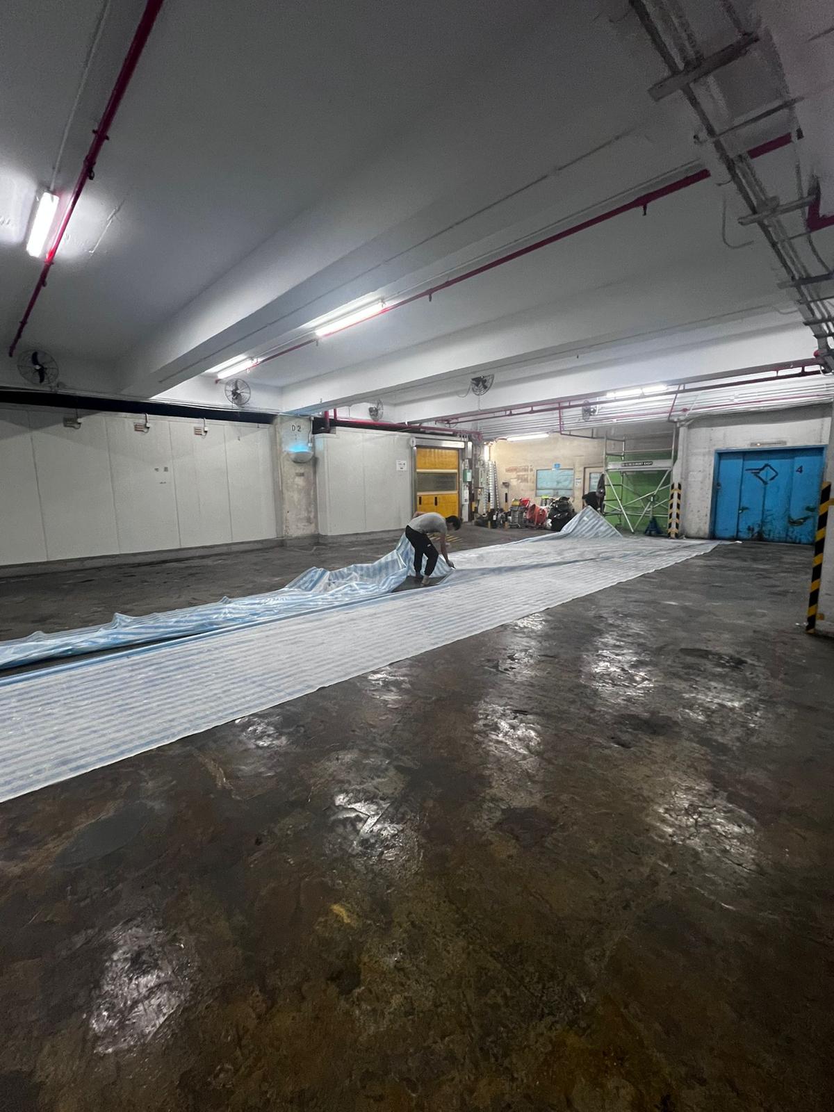 Drying time for the painted ceiling